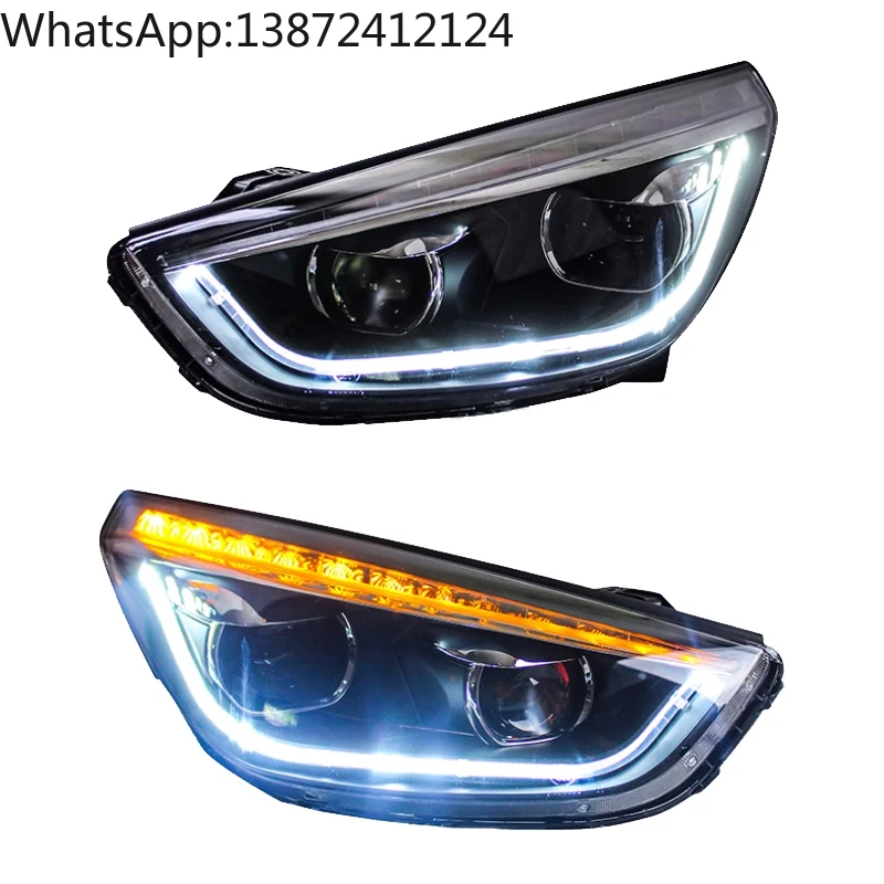 

YU GUANG for Hyundai Tucson IX35 2012 2016 Auto Parts LED Head Lights Headlights Front Lmap Upgrade Plug and Play LED Headlamp
