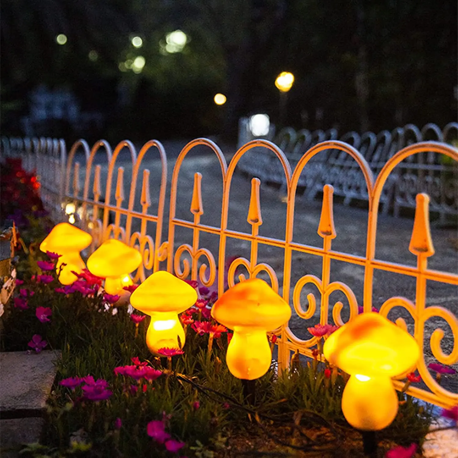 Mushroom Shape Outdoor Solar Light Solar-Powered Garden Lamp Ornament Outdoor Ground Landscape Stake Light Creative Waterproof