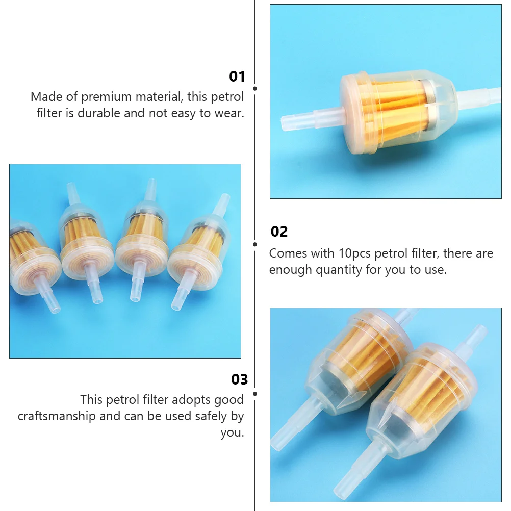 

10Pcs Professional Motorcycle Filters Affordable and Practical Inline Fuel Filter Motorcycle Filters