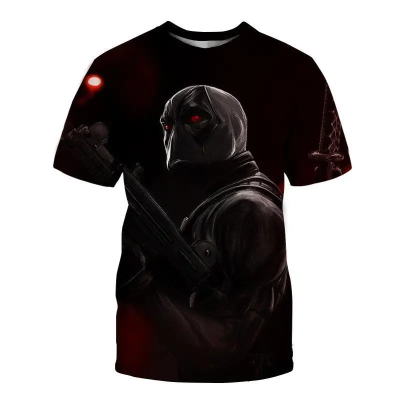 Mininstants-T-Shirt Deadpool pour Garçon et Fille, Streetwear, Imprimé en 3D, Décontracté, à la Mode, pour Enfant et Adulte