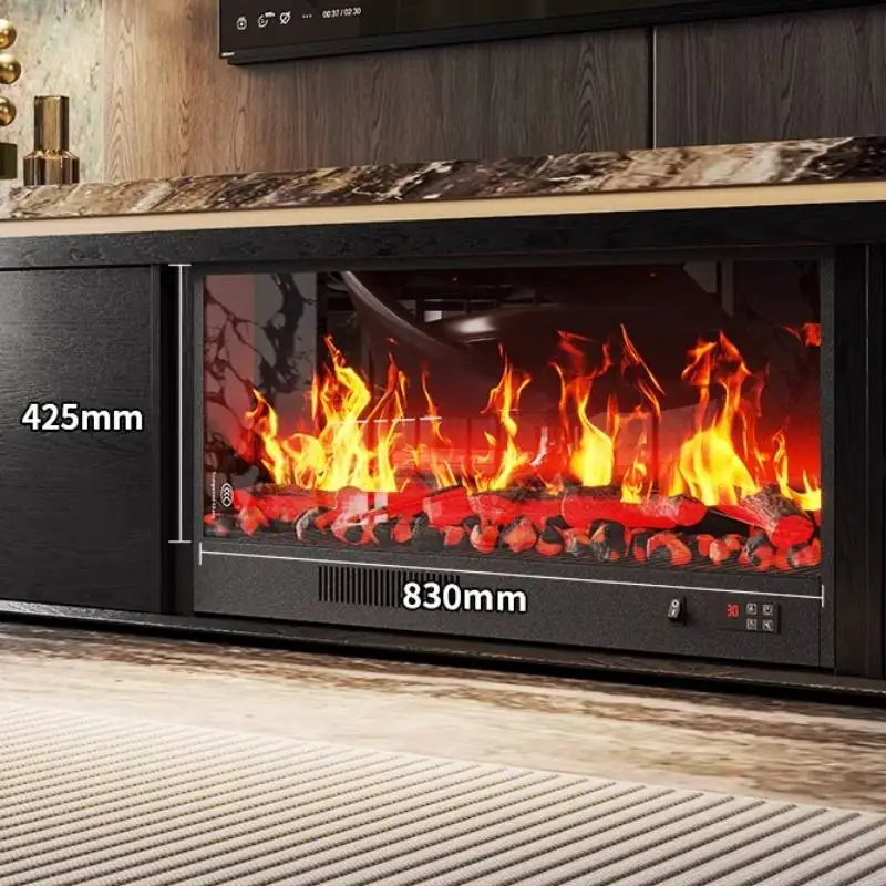 تصميم أسود خزانة تلفزيون ديكور مدفأة فريدة من نوعها خزانة تلفزيون لغرفة المعيشة أثاث منزلي فاخر وحديث من الشمال Fernsehr Schrank #5