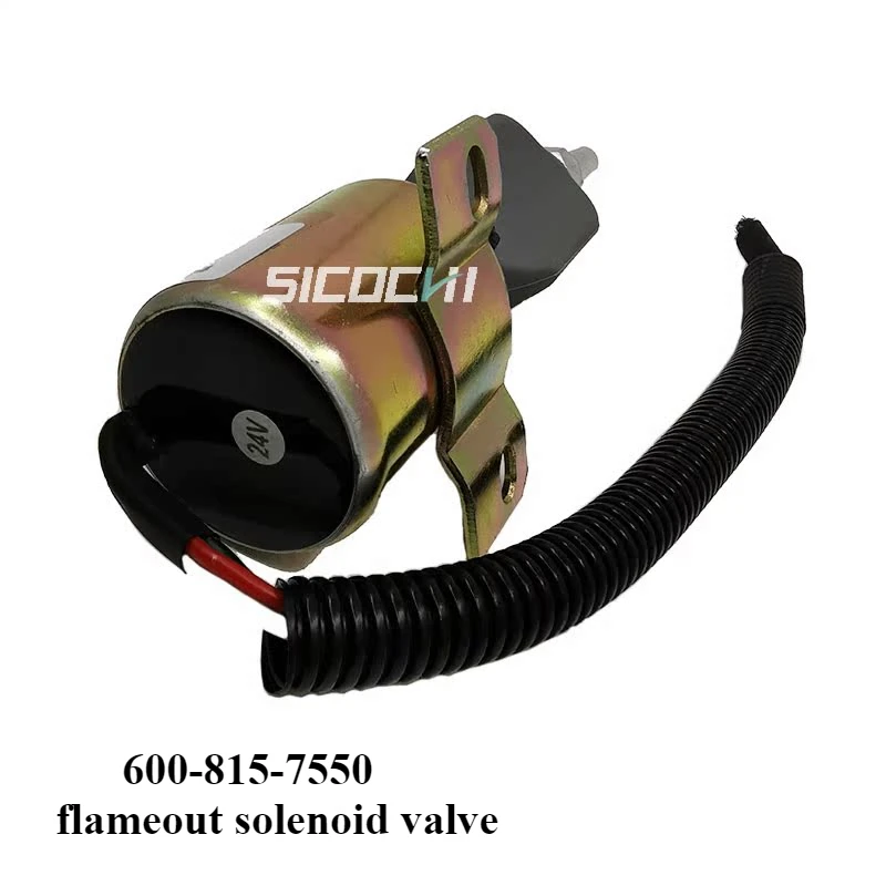 

600-815-7550 flameout solenoid valve suitable for PC356-7 excavator accessories high-quality solenoid valve