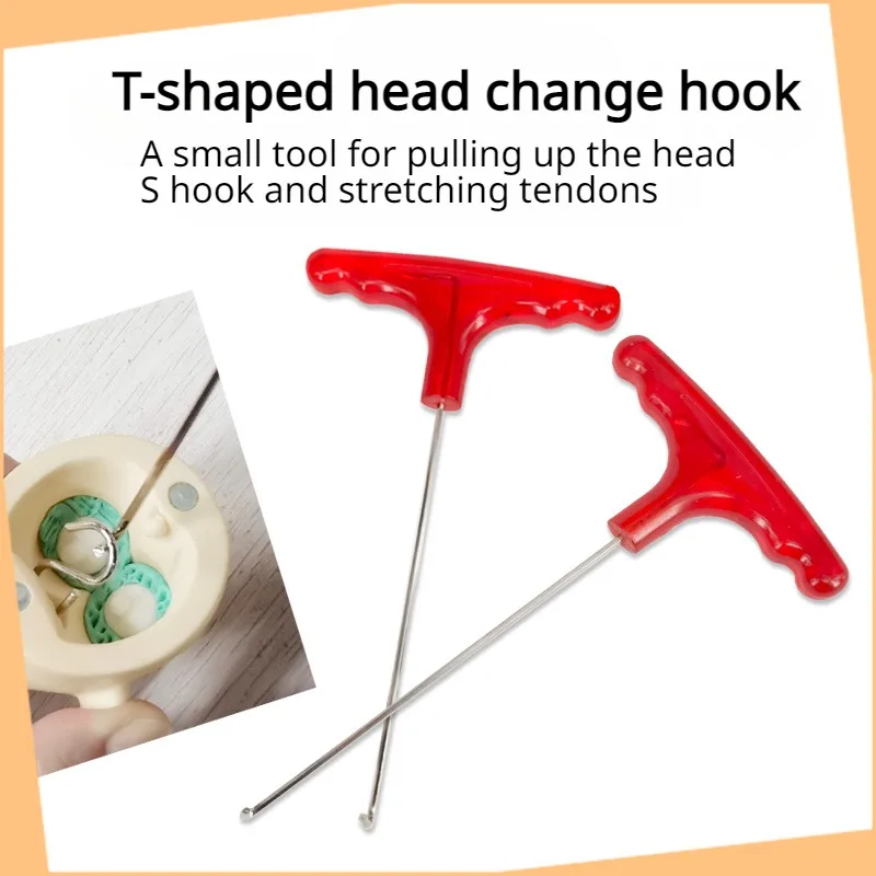 Polymer Clay Tool Doll Stretching Hook Large/small T-type Head Change Hook DIY Model Plain Body Disassembly Polymer Clay Tool