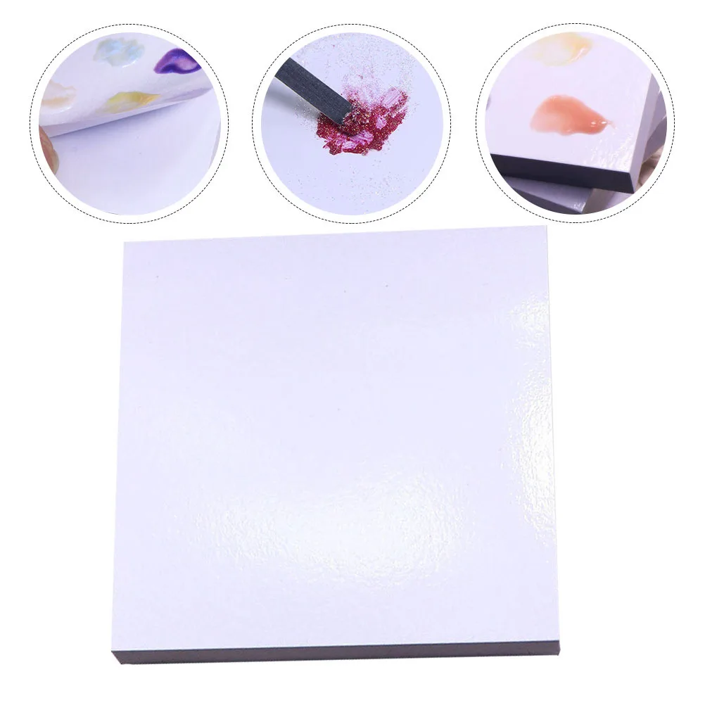 100pcs Nail Art Color Mixing Paper Thick Disposable Palettes For Salon Manicure Tools Gel Polish Trays Beauty Makeup Palette