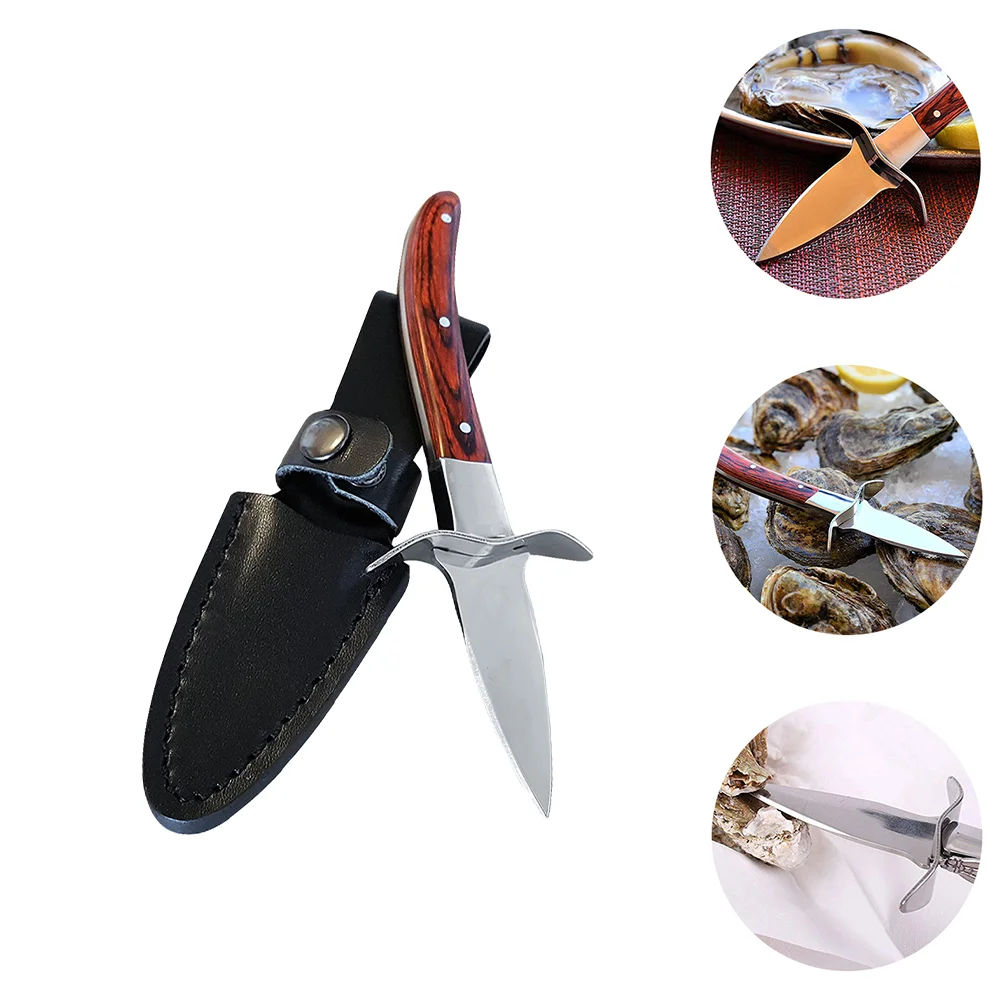 

Kitchen Oyster Knife Shucker Shucking Shellfish Openers Stainless Steel Tool Colored Wood Handle Seafood