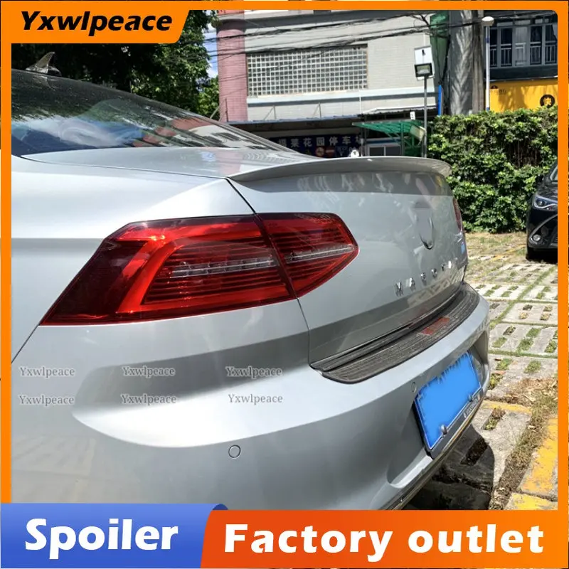 For Volkswagen VW Passat B8 2017 2018 2019  ABS Plastic Car Tail Wing Trim Unpainted Color Rear Trunk Spoiler Trunk Wing