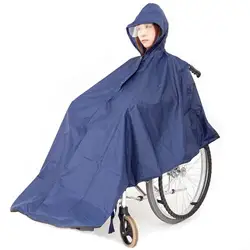 Wheelchair Poncho Outdoor Camping Travel Adjustable Portable Waterproof Reusable Poncho with Hood over Wheelchair Rain Cover