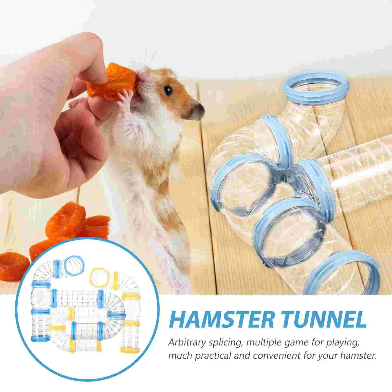 2 Sets of Hamster Tunnels and Tubes DIY Cage Toy Pipe for Small Pets Fun and Safe Exercise Accessories