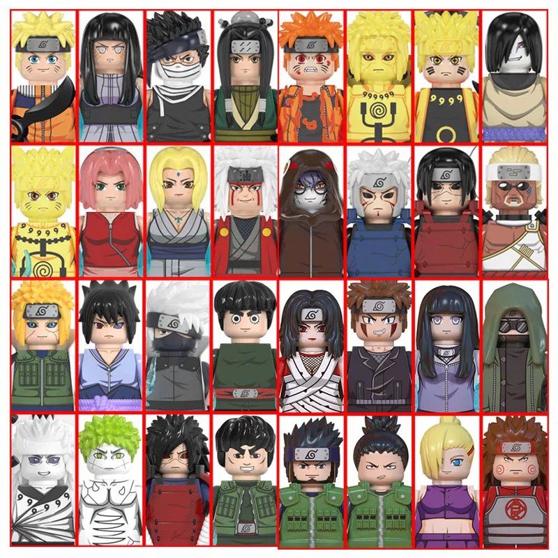 32 Stück NEUE Naruto Annie Anime Bausteine Mini Actionfiguren Bauklötze Geschenke