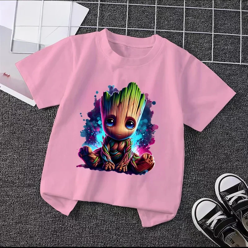 Groovy Groot 2024 T-Shirt - Disney\'S Galactic Guardian In Cute Cartoon Style Ideal For Boys & Girls Ages 3-14 Summer Casual Cool