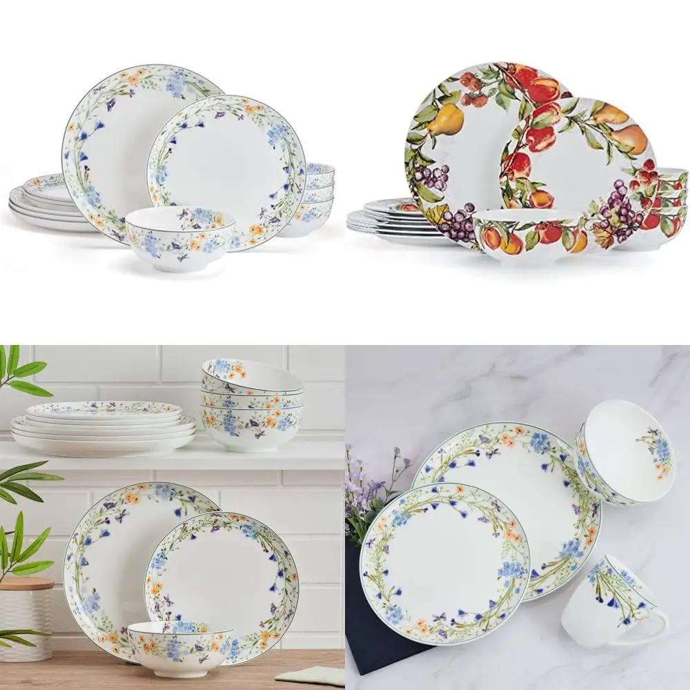

Mikasa Quinn Collection: 12-Piece Fine Bone China Dinnerware Set for 4