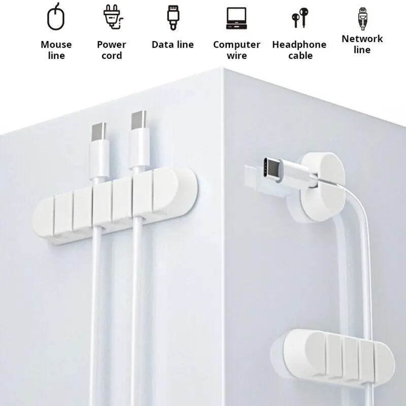 Cable Manager Desktop Computer Mobile Phone Data Cable Storage Hub Non-slip Gear Design Cable Winder