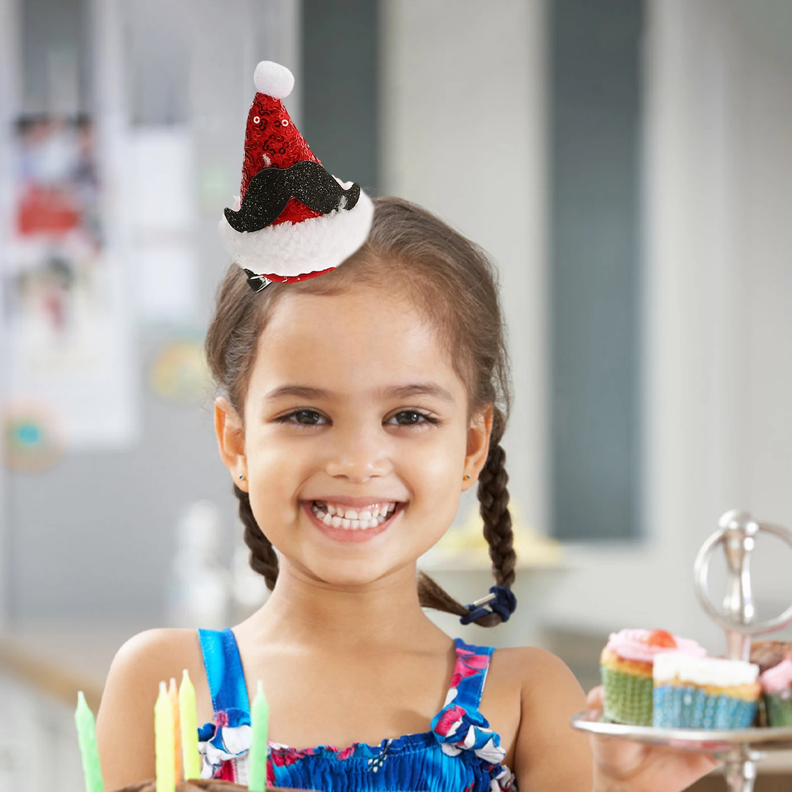 

6 шт., рождественская шляпа, заколки для волос, заколки для взрослых, рождественские украшения для праздничной вечеринки, елочные украшения, уникальный праздничный аксессуар