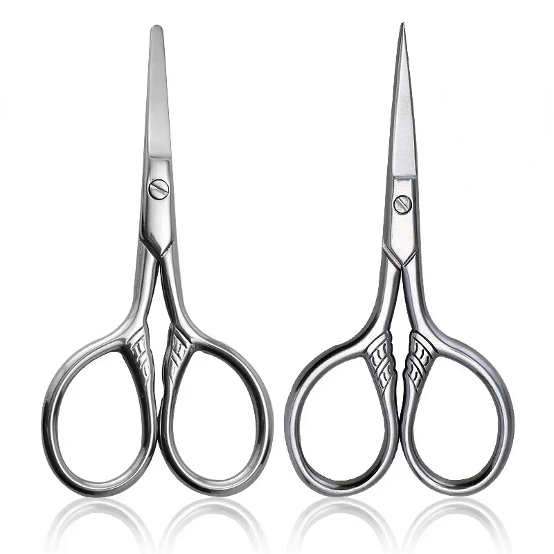 1Pcs Cuticle Mustache Trimmer For Manicure Nail Beard And Nose Hair Tool Scissors Eyebrows Stainless Steel Small Makeup Grooming