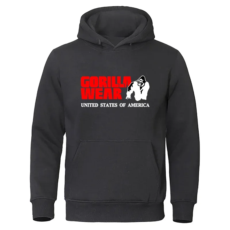 

Мужская одежда, брендовая толстовка с капюшоном, толстовка с принтом в стиле гориллы, повседневная толстовка в стиле ретро
