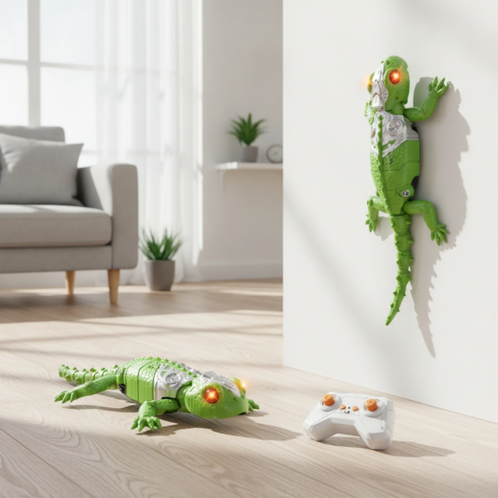 Wireless Control Gecko Rechargeable RC Gecko Wireless Control Lizard Robotic Wall Climbing Toy Battery Operated for Children
