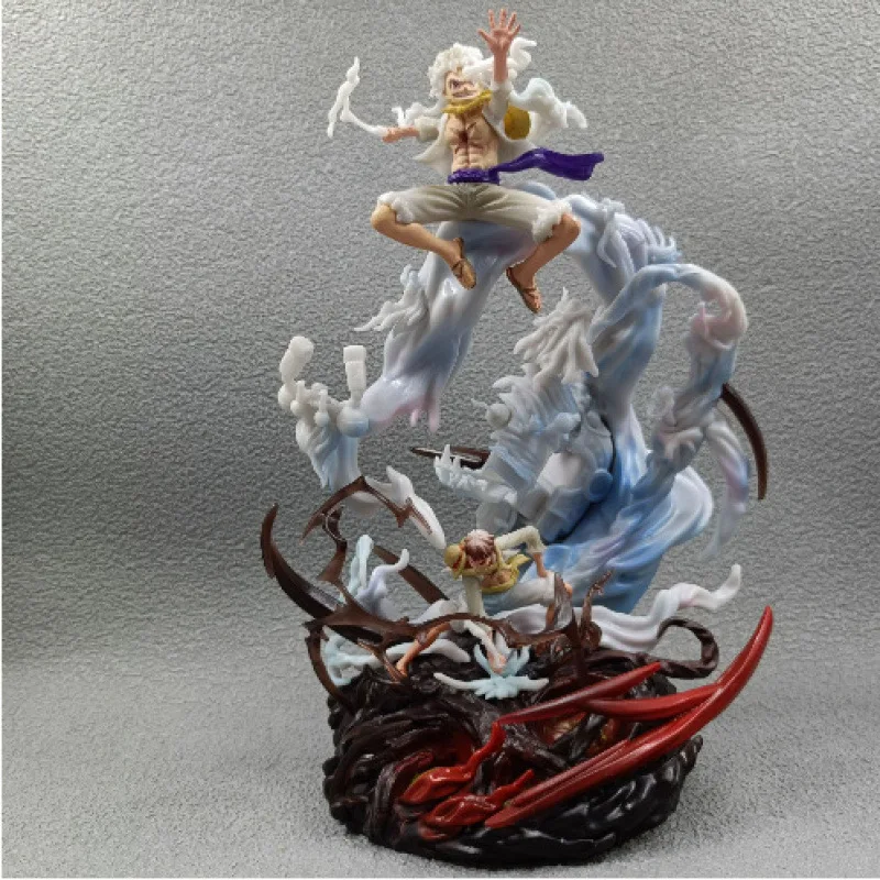 23CM una pieza GK Nikalu manos voladoras cinco niveles fruta despertar sol Dios con Base Anime muñeca ornamento modelo niños regalo de vacaciones