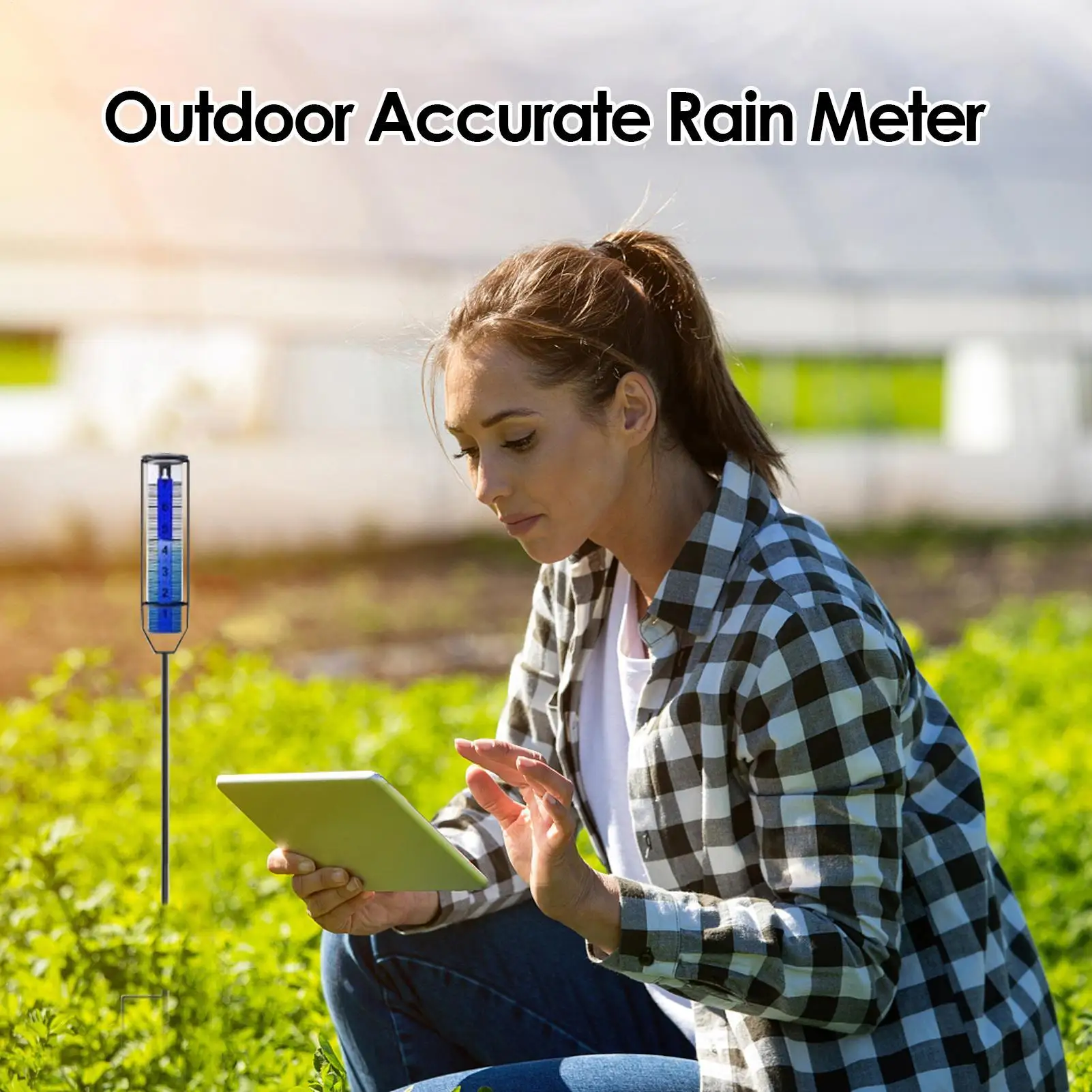 

Weather Rain Gauge Rain Gauges With Stake For Yard Accurate Rainwater Measuring Meter For Terraces Deck Lawn Fence Yard Farm