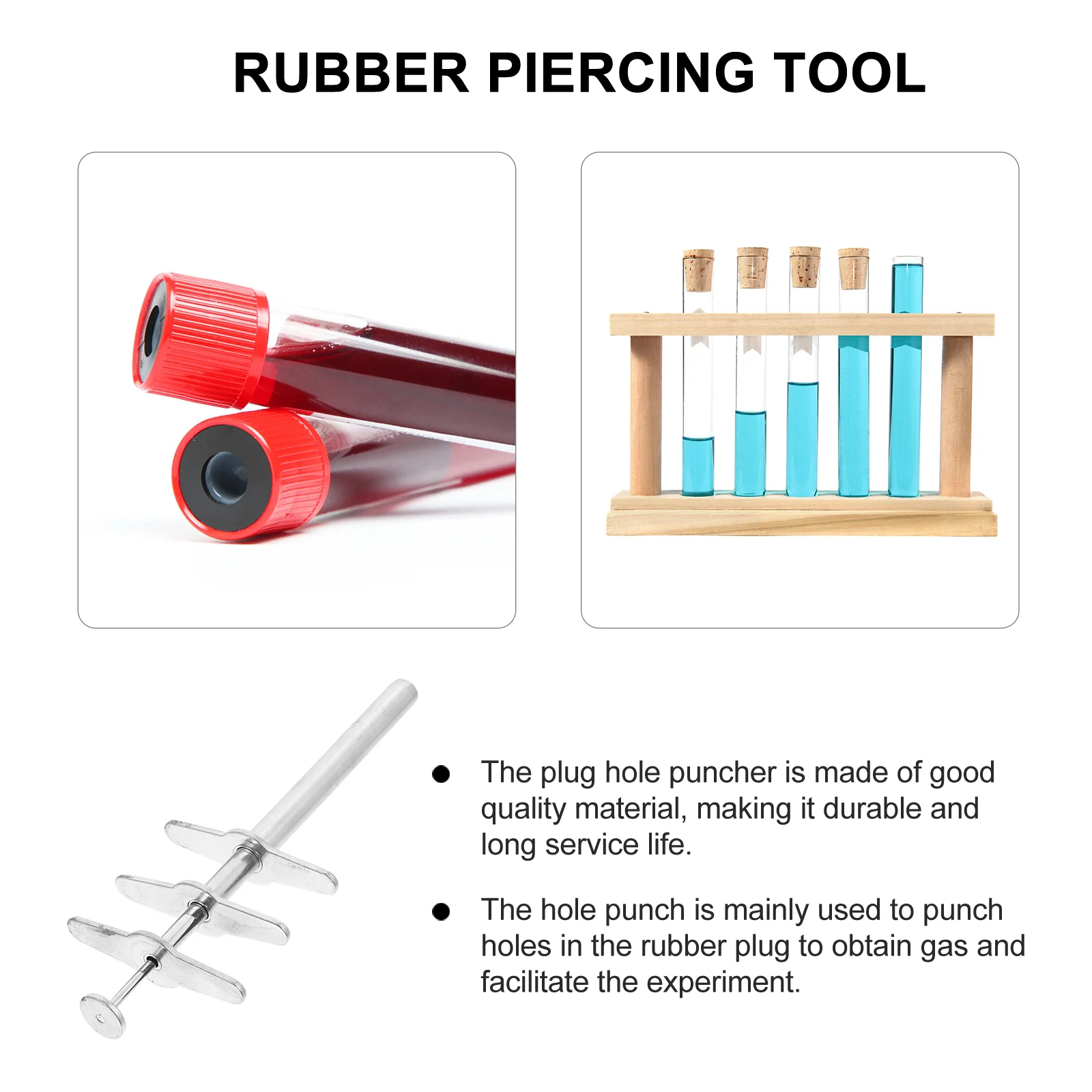 Piercing Tools Perforator Laboratory Supplies Rubber Stopper Hole Puncher Manual