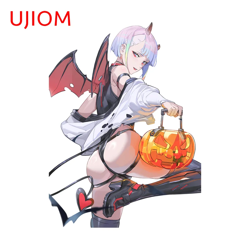 UJIOM Seductive Lucy Butt Wall Sticker Devils Wings Creative Exquisite Eye Catching Picture Decal Game Room Computer Case Decor
