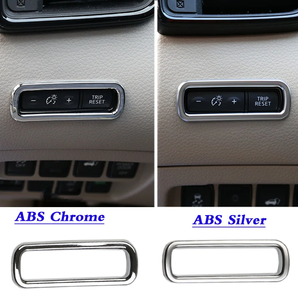 Hot For Nissan X-trail xtrail T32/Rogue 2014 2015 2016 Car Stick Styling ABS Chrome Front Odometer Switch Trim Frame Lamp 1pcs