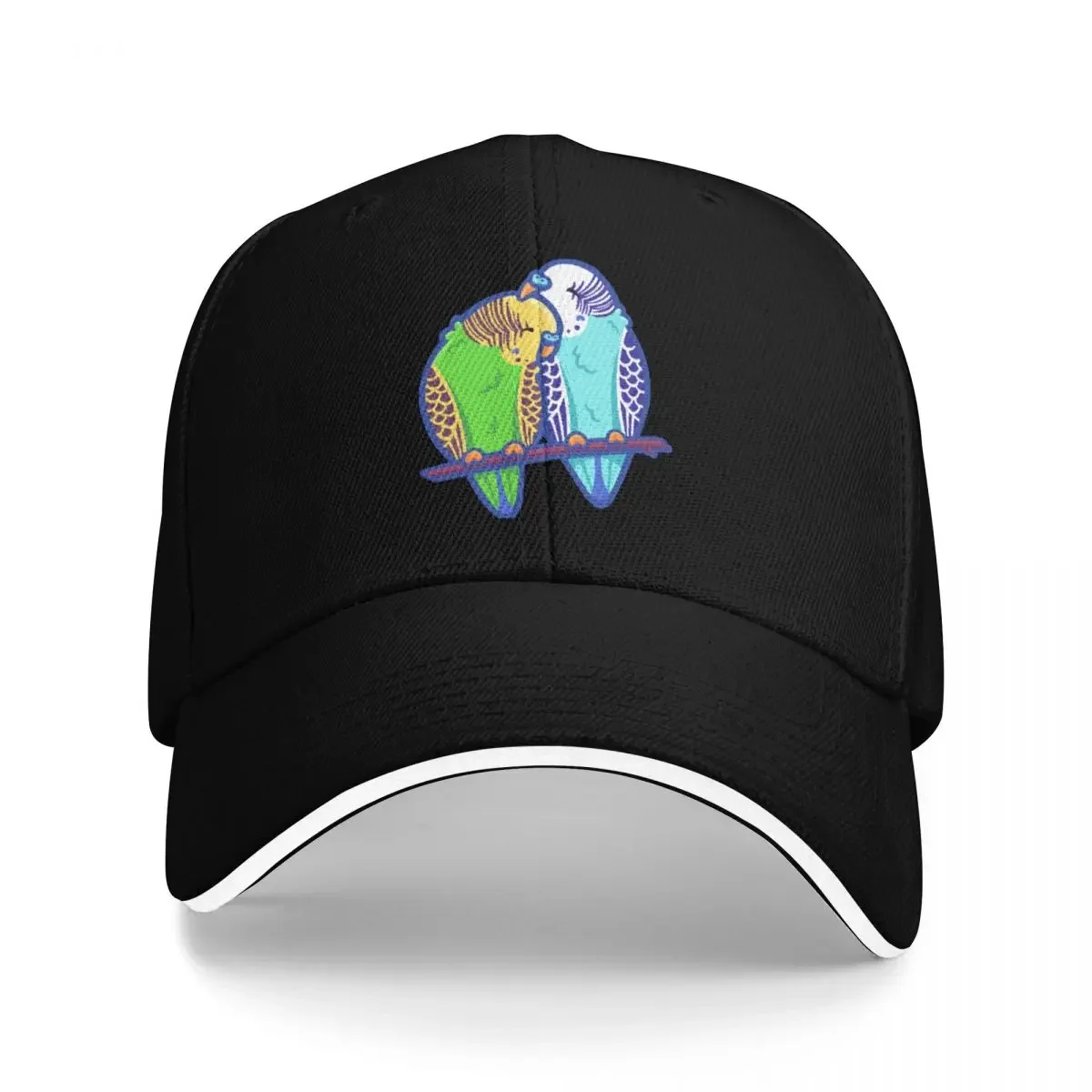 Budgie Buddies Baseball Cap hats on offer black Hats For Men Women's