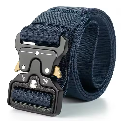 Red Ears Plastic buckle tactical belt men's multifunctional military fan canvas belt outdoor faux nylon training waist belt - Image 20