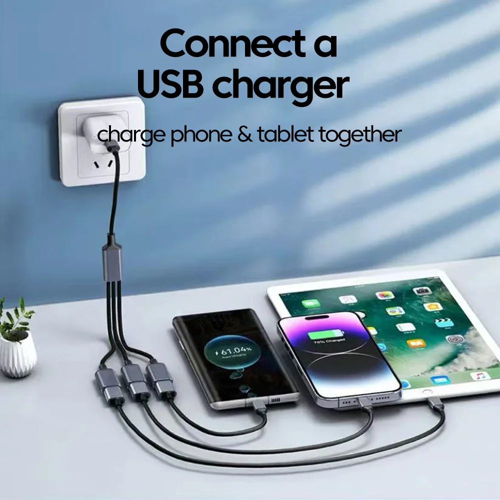 USB 2.0 - 3USB 허브 분배기 연장 OTG 어댑터 연장 케이블 고속 데이터 전송 어댑터 (PC, 노트북, 맥북, 마우스용) 35CM