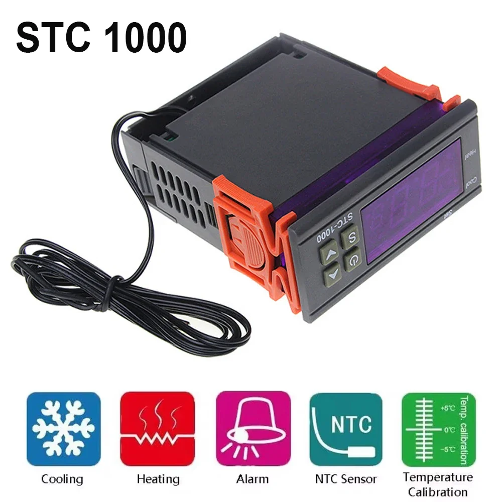 LED Digital Temperature Controller, Thermostat, Thermoregulator, Incubator Relay, Heating and Cooling 12V, 24V, 220V, STC-1000