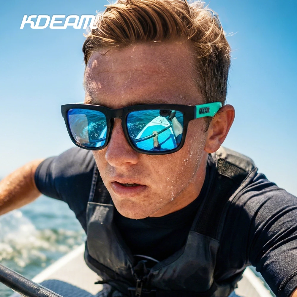 KDEAM Lunettes de soleil polarisées multicolores pour hommes et femmes, lunettes de soleil colorées 
