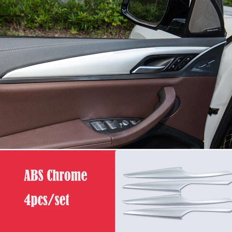 

For BMW X3 G01 X4 G02 2018 2019 ABS Matte and Carbon fibre car Door Interior Decoration strip Cover Trim car styling Accessories