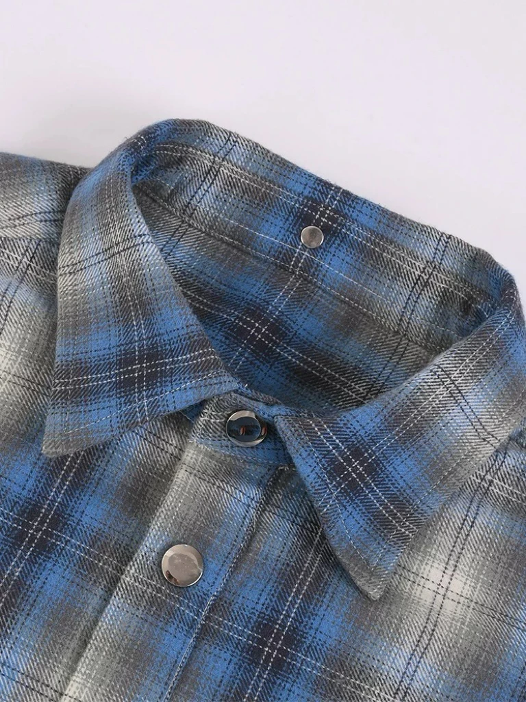 Мужская весенняя клетчатая одежда в американском стиле ретро Brued Plaid Long Sve irt, свободная универсальная одежда для пар, молодежная мода