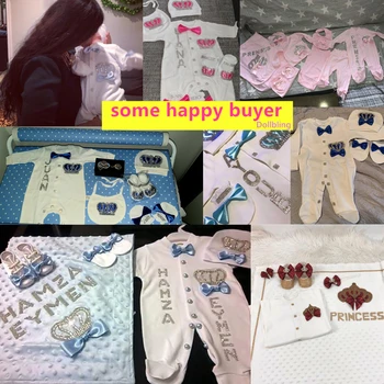 Özelleştirilmiş Bağlantı Yenidoğan Erkek Bebek Kıyafetleri Set Çocuk Giyim Gerçek Pamuk Alma Battaniye