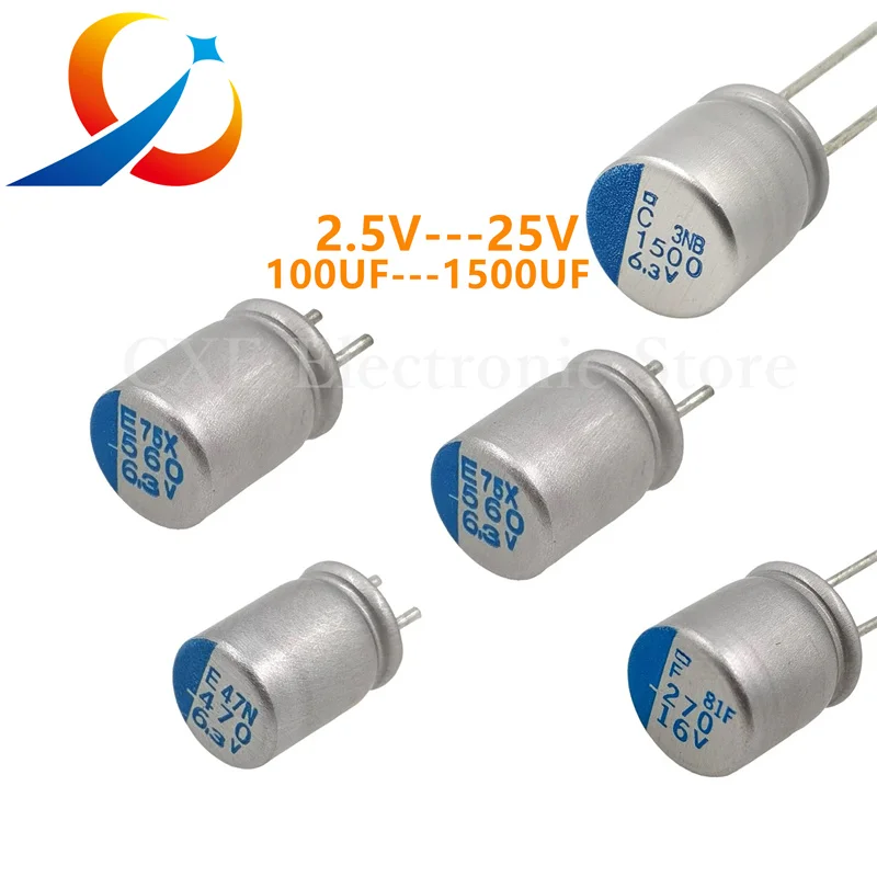 Condensador sólido NCC de 10 piezas, 6,3 V, 10V, 16V, 25V, 100UF, 270UF, 470UF, 560UF, 820UF, 1000UF, 1200 Original NIPPON chemicon