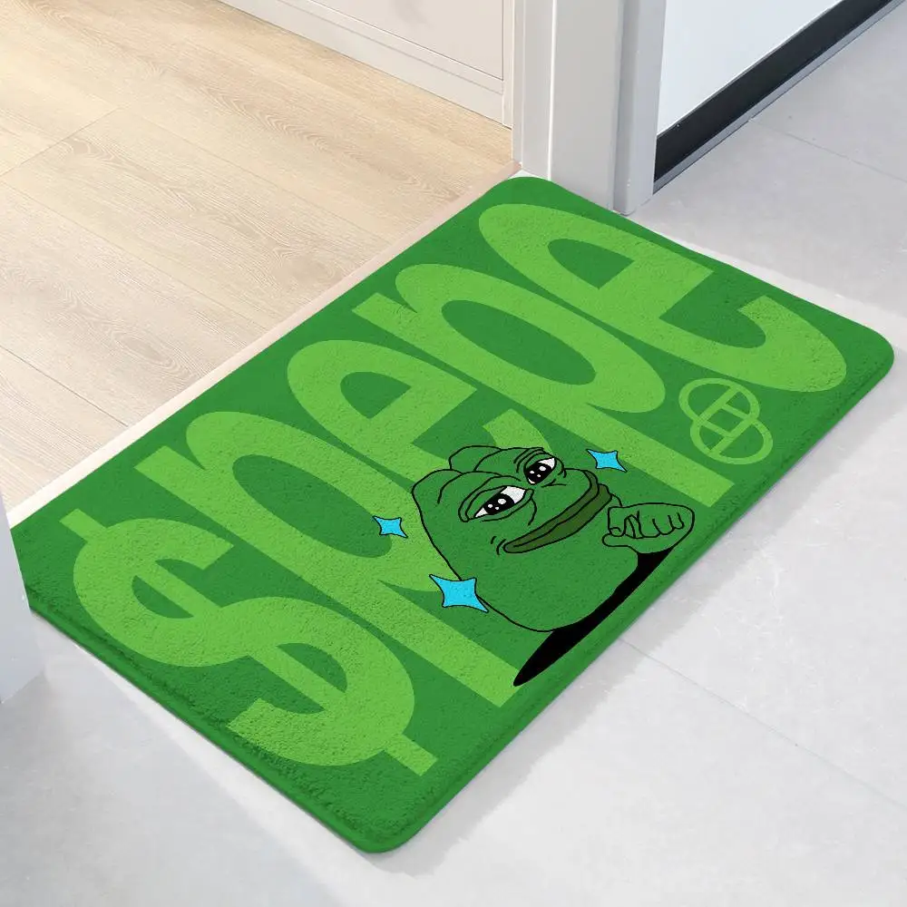 P-Pepe الحزين الضفدع الكلمة حصيرة الحمام ماصة حصيرة بسيطة باب الأوساخ مقاومة حصيرة المنزل المطبخ حصيرة القدم حصيرة دخول حصيرة #6