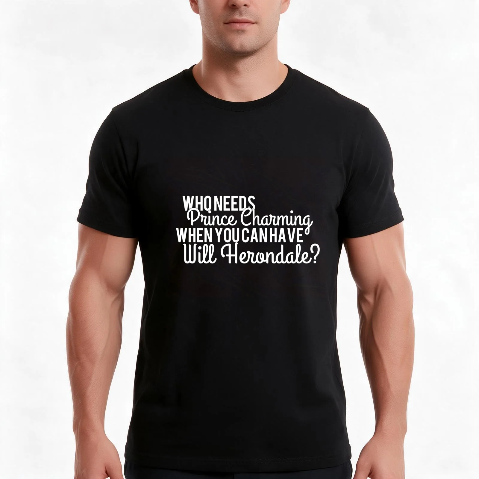 Prince Charming - Will Herondale T-Shirt, Summer Casual Cotton Tee, Oversized Streetwear Tops, Vintage Graphic Print