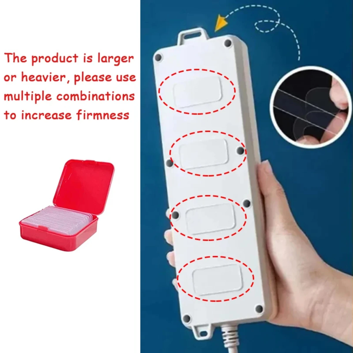 2026 60Pcs/set Walls Wood Tile Plastic Multifunctional Double Sided Adhesive Tape Waterproof Removable Reusable Mounting Tape202