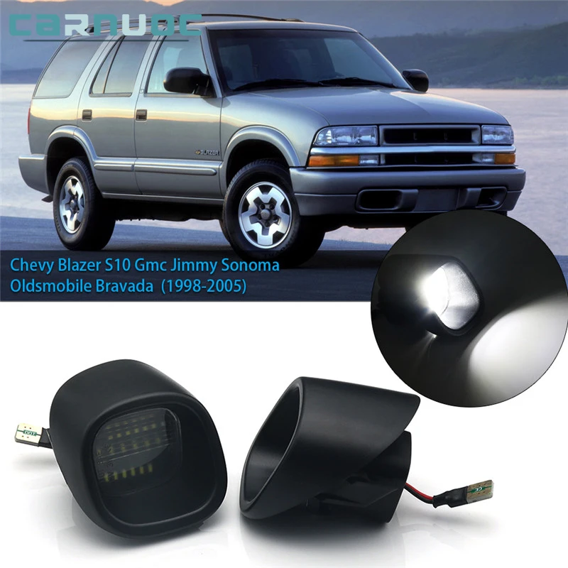 LED License Plate Light Tag Lamp Assembly For Chevrolet Blazer S10 Gmc Jimmy Sonoma Oldsmobile Bravada 6000K Car Accessories