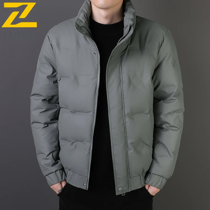 

Winter Short Down Jacket Thickened Outdoor Work Cold Resistant Padded Jackets Fashion Stand Collar Hiking Sport Warm Men Parkas