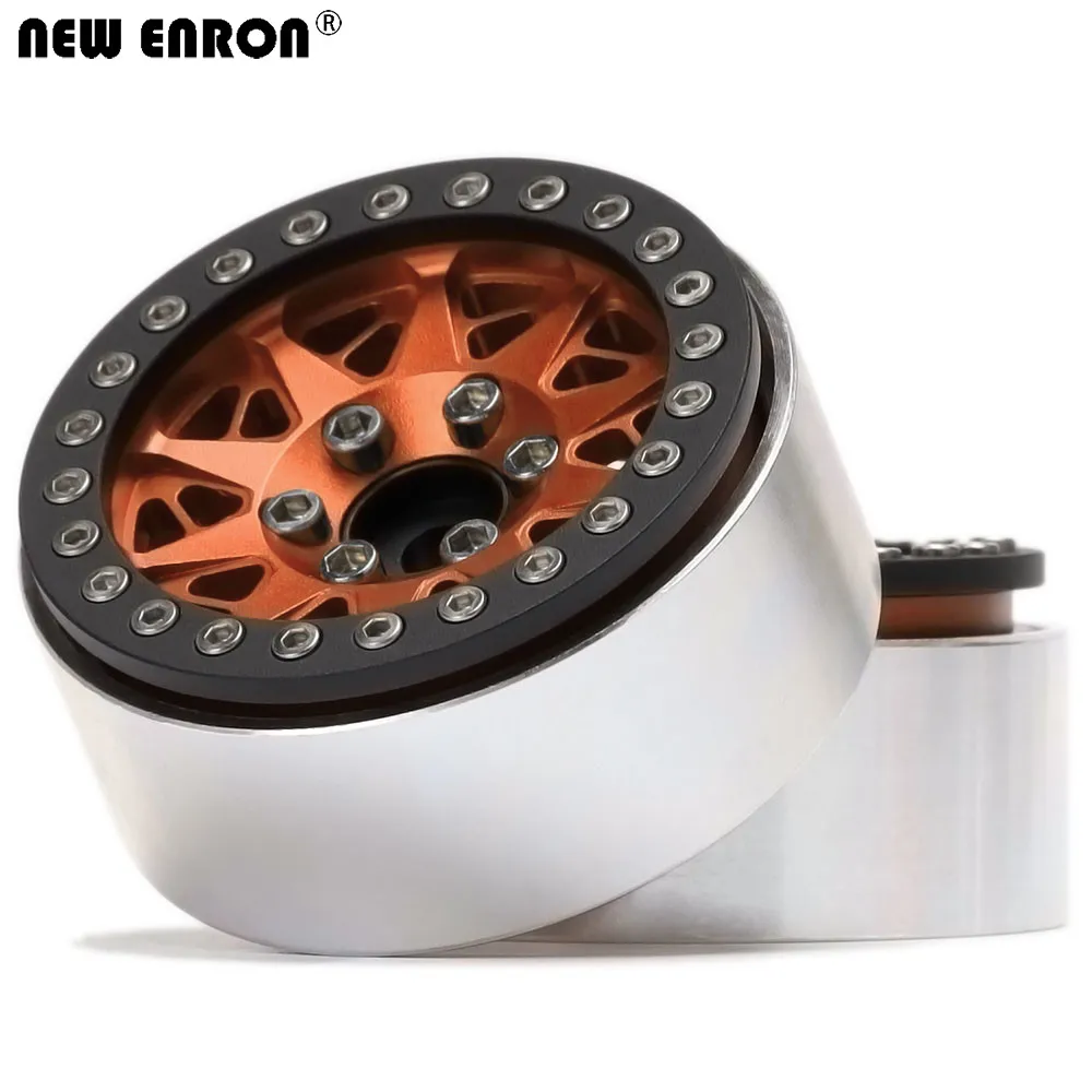 Aluminiowa felga CNC 1.9 cala z beadlockiem, piasta koła do samochodu RC 1/10 Axial SCX10 D90 TRAXXAS TRX4 T6 Redcat