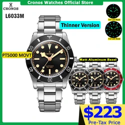 Cronos Luxury Men Watch 37mm Diver BB54 Vintage Automatic Wristwatches Female End Links Sapphire 20 Bar L6033