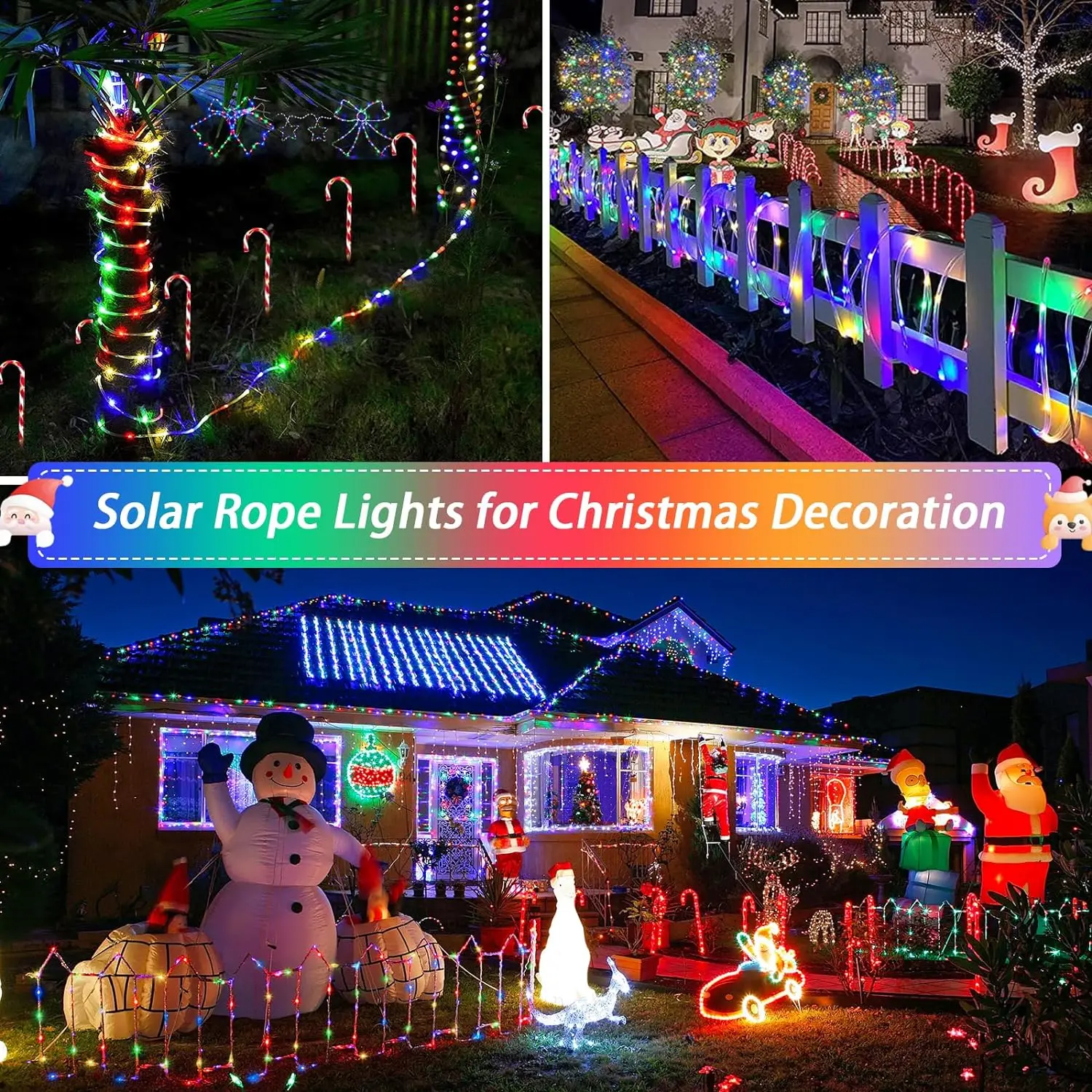 200 LED Trampoline Accessories Solar Rope Lights, 66ft IP 65 Waterproof Rope Lights Outdoor with 8 Modes, PVC Tube Sola