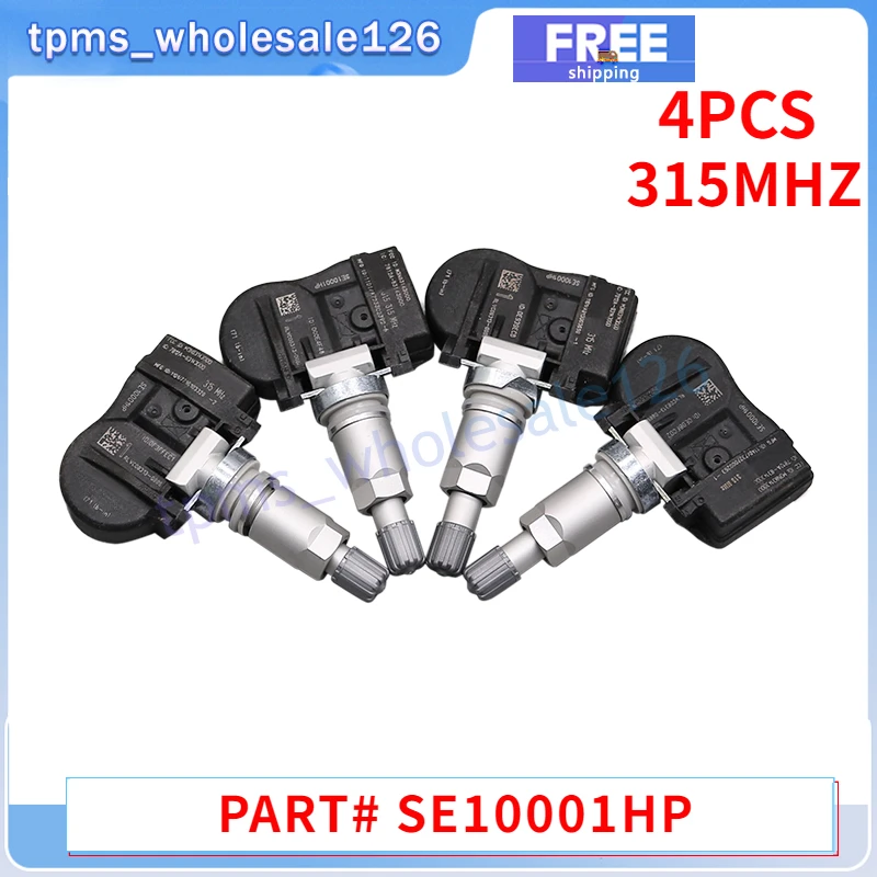 

Датчик давления в шинах SE10001HP, 4 шт., для Buick, Ipad, Cadillac CTS, Chevrolet, Corvette, Impala, GMC, SAVANA, YUKON, TPMS, 315 МГц