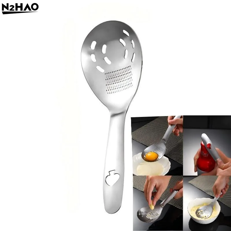 3 in 1 Multifunctional Potato Masher with Slotted Spoon Feature and Egg Separator For Home Cooking and Baking