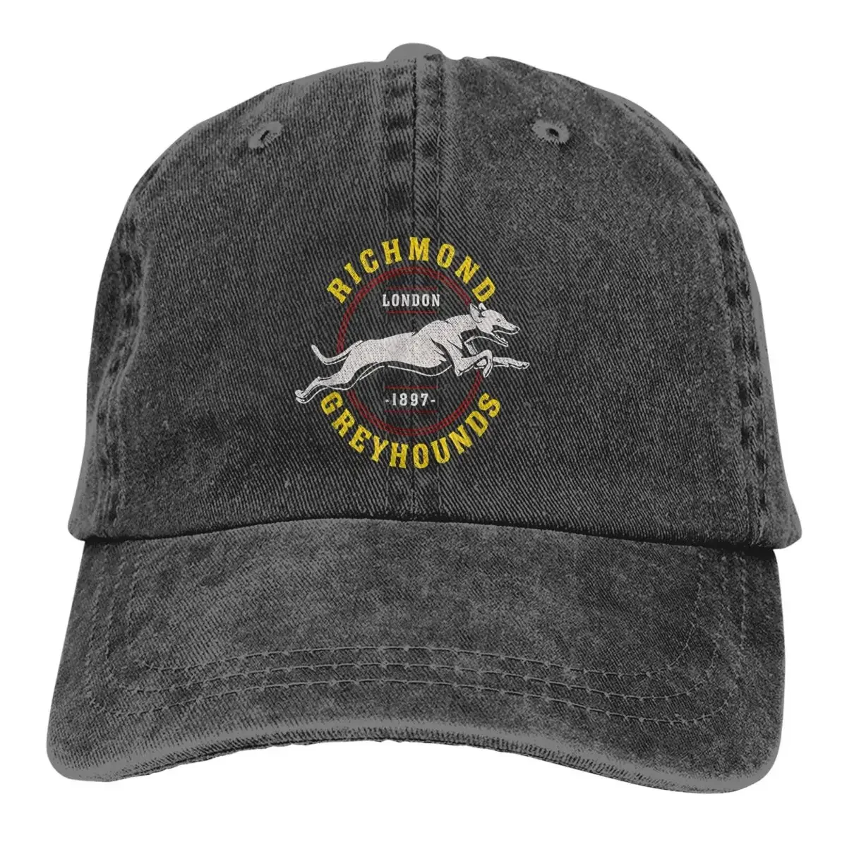 Washed Men's Baseball Cap Richmond Greyhounds London Classic Trucker Snapback Caps Dad Hat Dog Lover Golf Hats