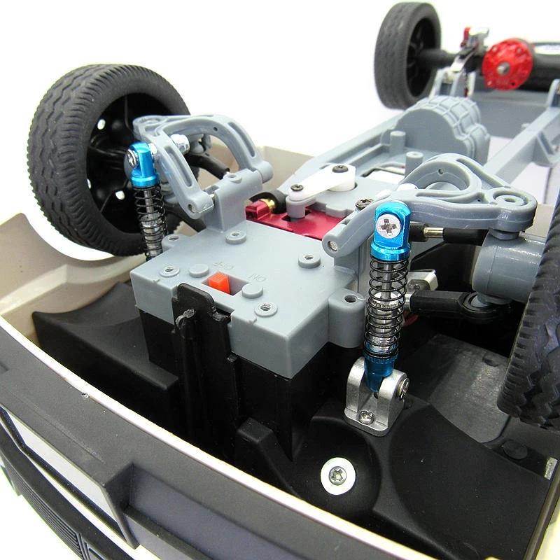 Práctico amortiguador delantero y trasero de metal con soporte fijo de montaje para accesorios de piezas de actualización de coche WPL D12 1/10 RC, 1