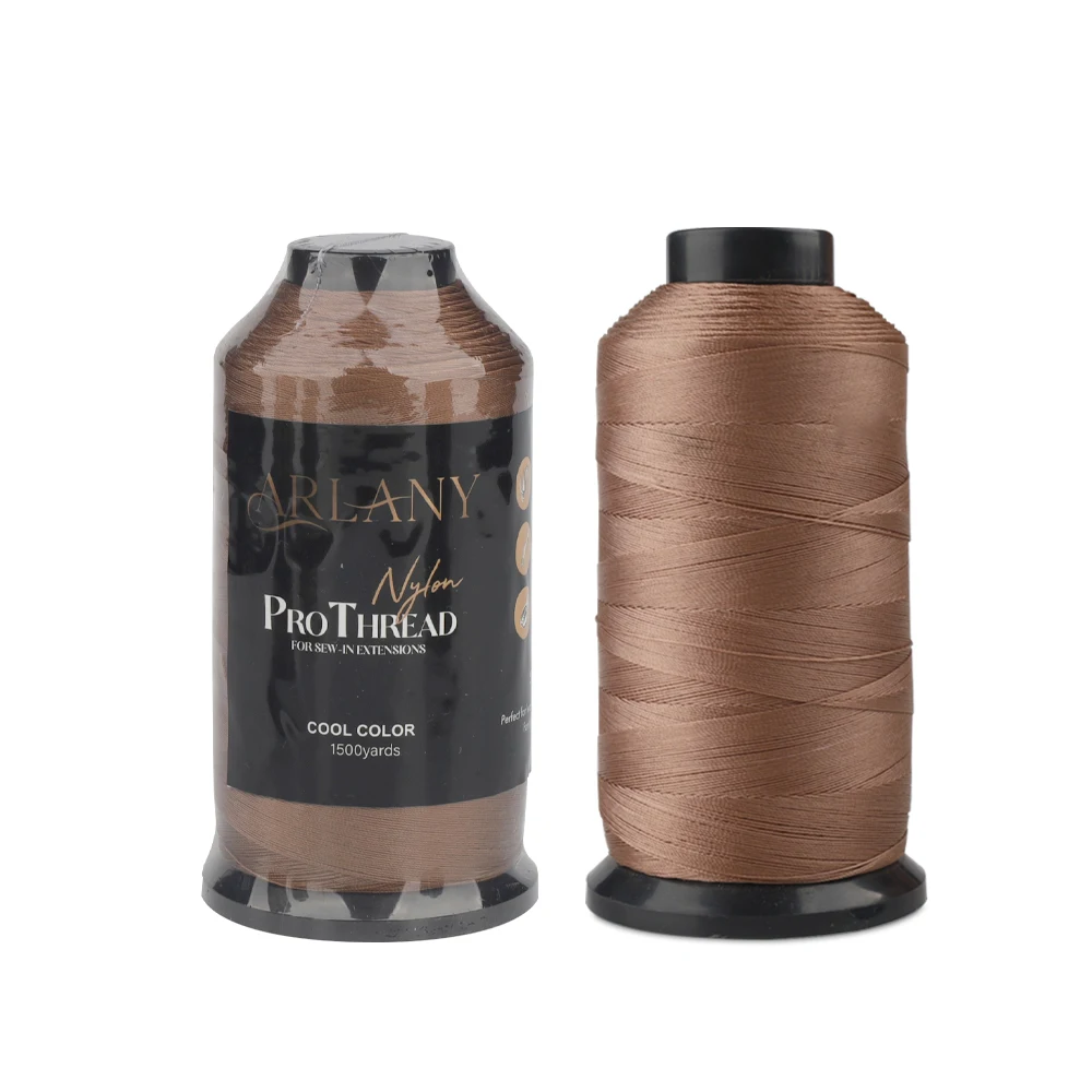 ARLANY 1500 Yards Nylon Bonded Thread for Handle Weaving Weft Extensions Wig Making Sewing Weft Extensions Sewing Thread