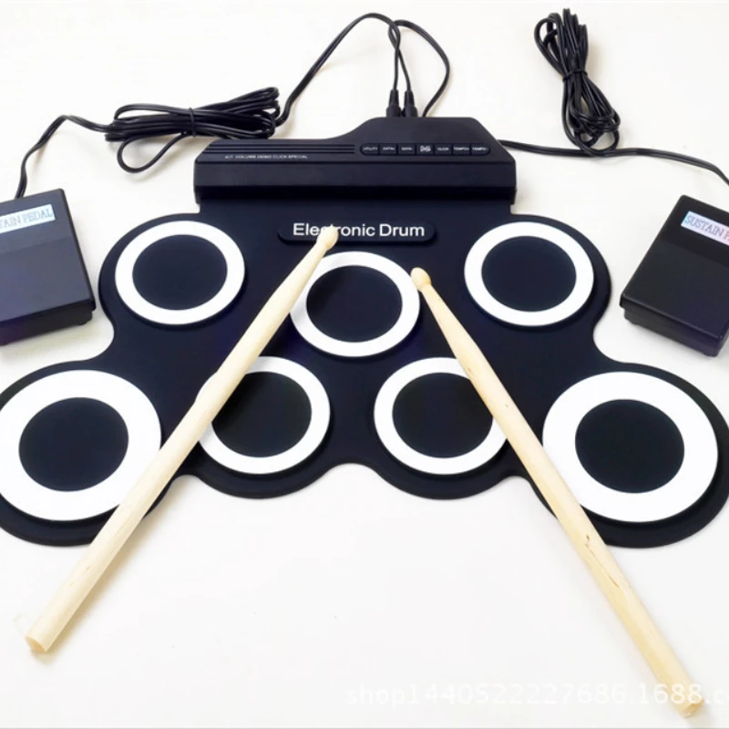 

USB electronic drum portable kit practice drum folding silicone electric jazz drum customization