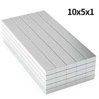 10x5x1mm N35 Super Strong Neodymium Magnet Blcok NdfeB Powerful Permanent Magnetic imanes Refrigerator Magnets 10*5*1mm