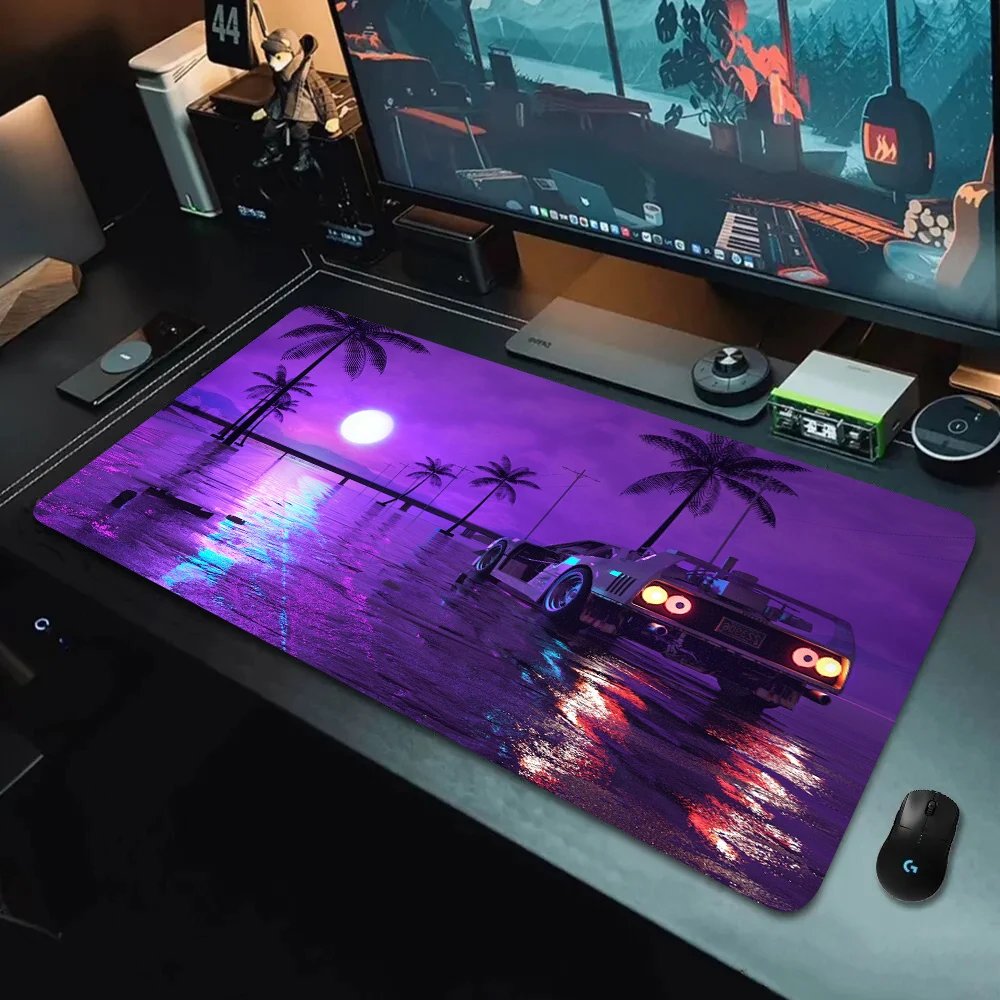 

Seaside Sunset Sports Car Mouse Pad Large Size Computer Office Game Mat Rubber Anti-slip Gaming Accessories Keyboard Desk Pads